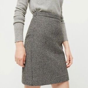 J.crew wool mini skirt in houndstooth size 0